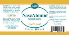 Baar NascAtomic dropper dispense iodine showing 2% nascent formula for energy