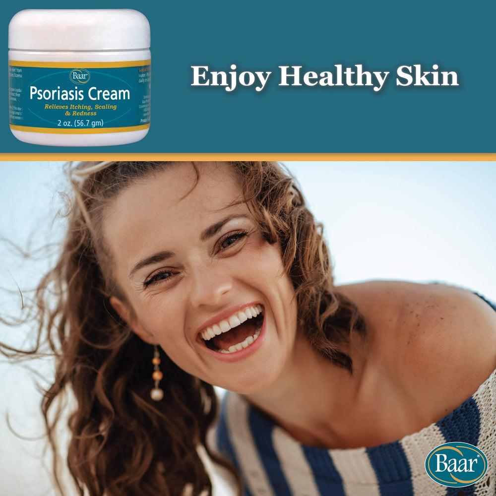 Baar Psoriasis Cream fragrance-free formula suitable for sensitive skin.