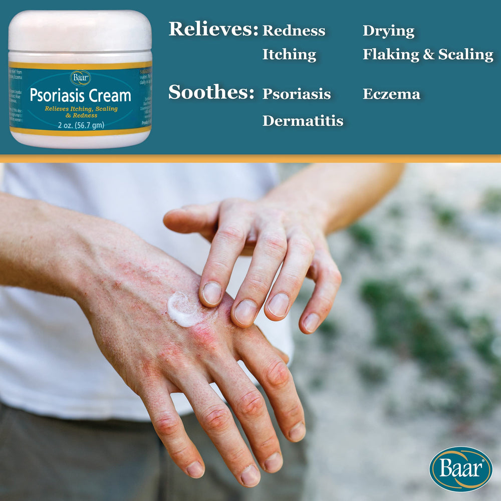 Baar Psoriasis Cream plant-based ingredients nourish skin and restore moisture.