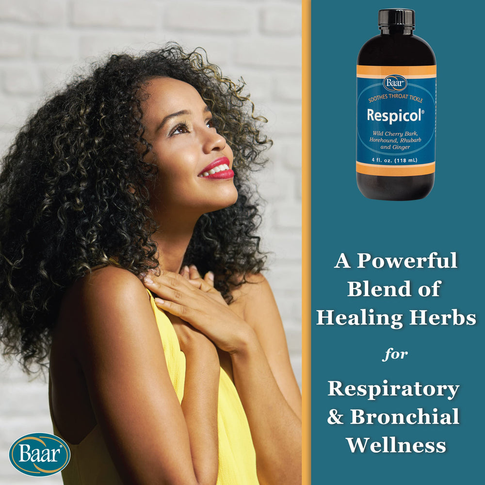 Baar Respicol box packaging on a shelf communicates natural herbal relief.