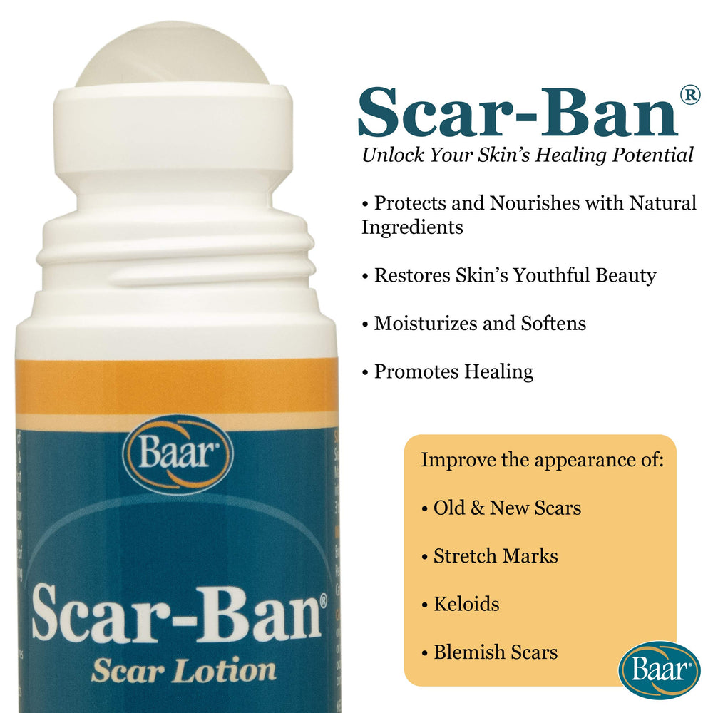 Baar Scar Ban Roll On texture closeup highlighting soothing skin nourishment
