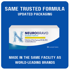 BabaPACK Neurobravo bottle back showing ingredients and directions for nerve health.
