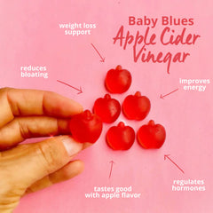 Baby Blues postpartum energy gummies jar supports daily energy for new moms.