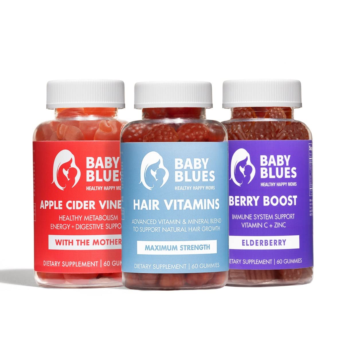 Baby Blues postpartum gummies close-up showing chewy texture for daily self-care
