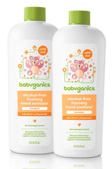 Babyganics foaming sanitizer refill bottle with alcohol-free moisturizing formula for gentle hands