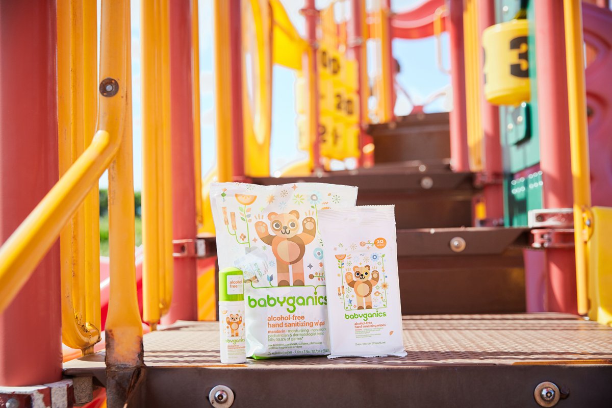 Babyganics fragrance-free label on bottle communicates gentle formulas