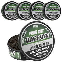 BACC OFF Extra Wintergreen Fine Cut can showing bold flavor for daily use.