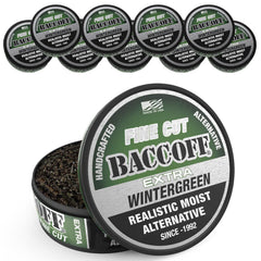 BACC OFF Extra Wintergreen Fine Cut can with bold flavor