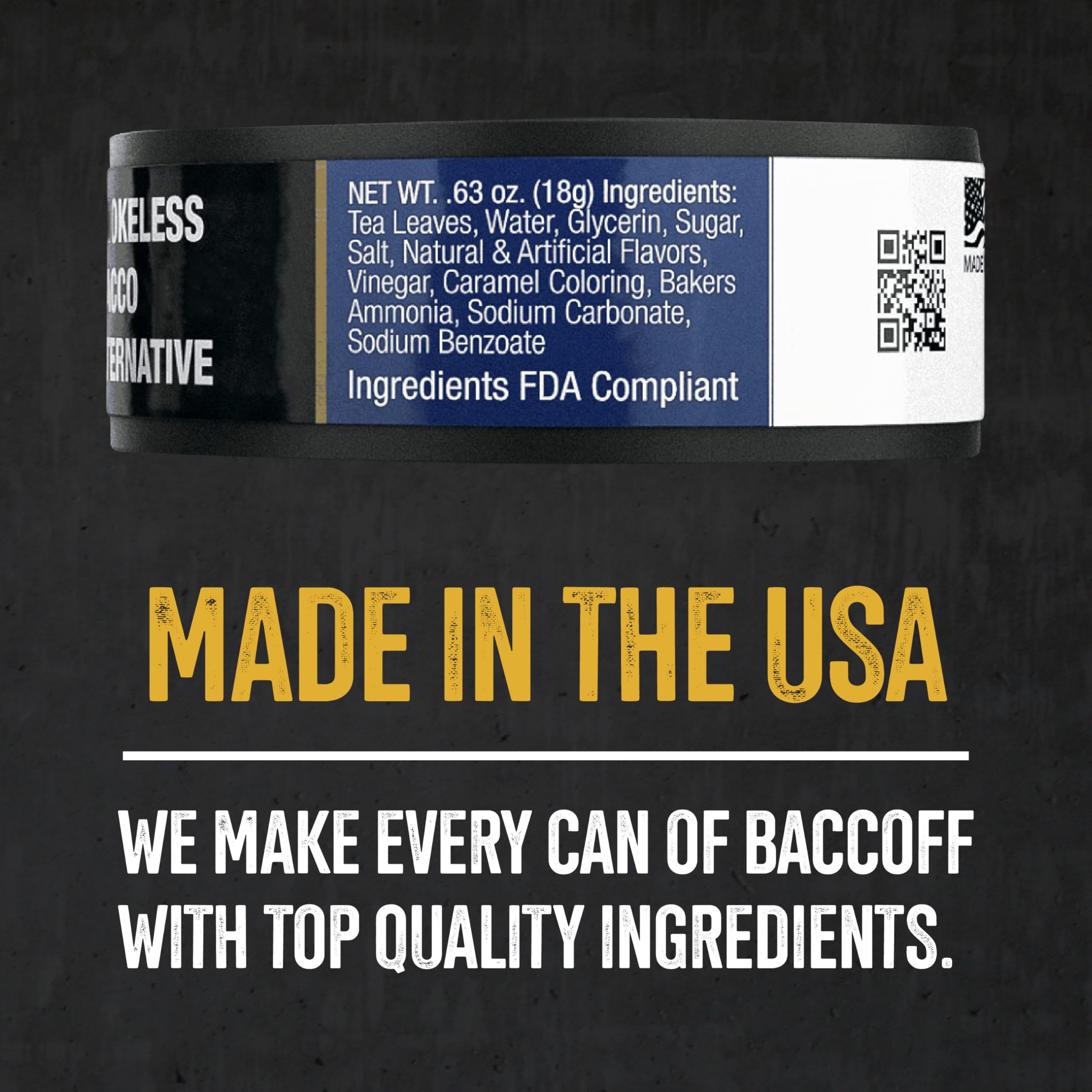 BACC OFF Mint Pouches can-open view shows convenient packaging for quick mint refresh.