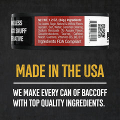 BACC OFF Original Energized Fine Cut pack shows authentic packaging and premium presentation
