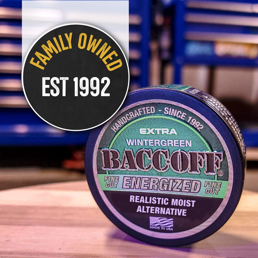 BACC OFF USA handcrafted label emphasizes quality and tradition.