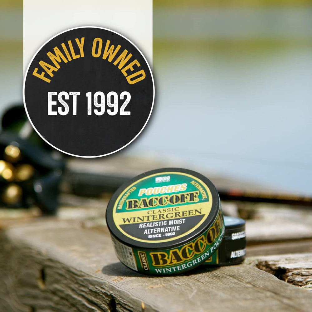 BACC OFF Wintergreen pouches deliver strong, salty aroma