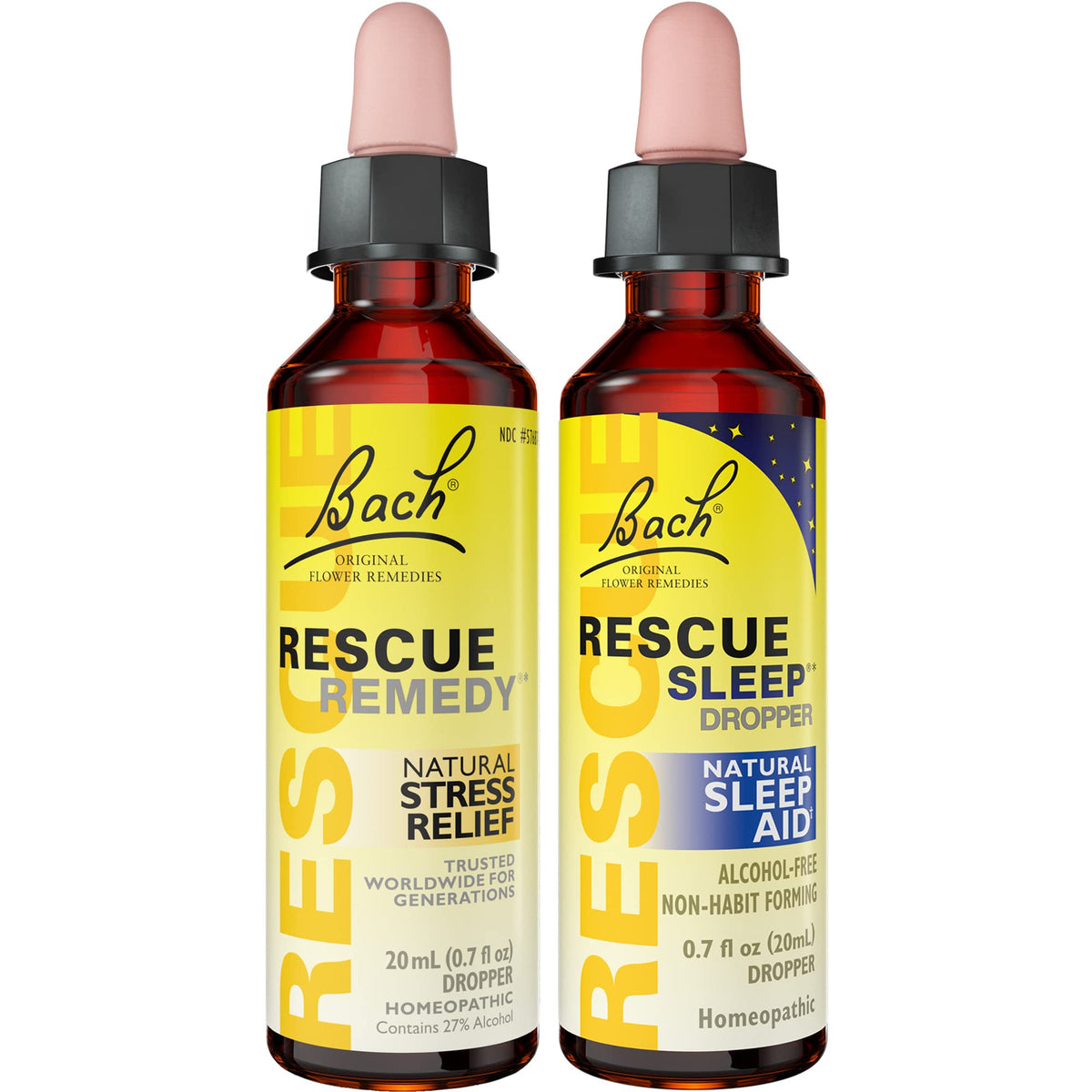 Bach Day & Night Bundle packaging on display for convenient all-day, all-night support.