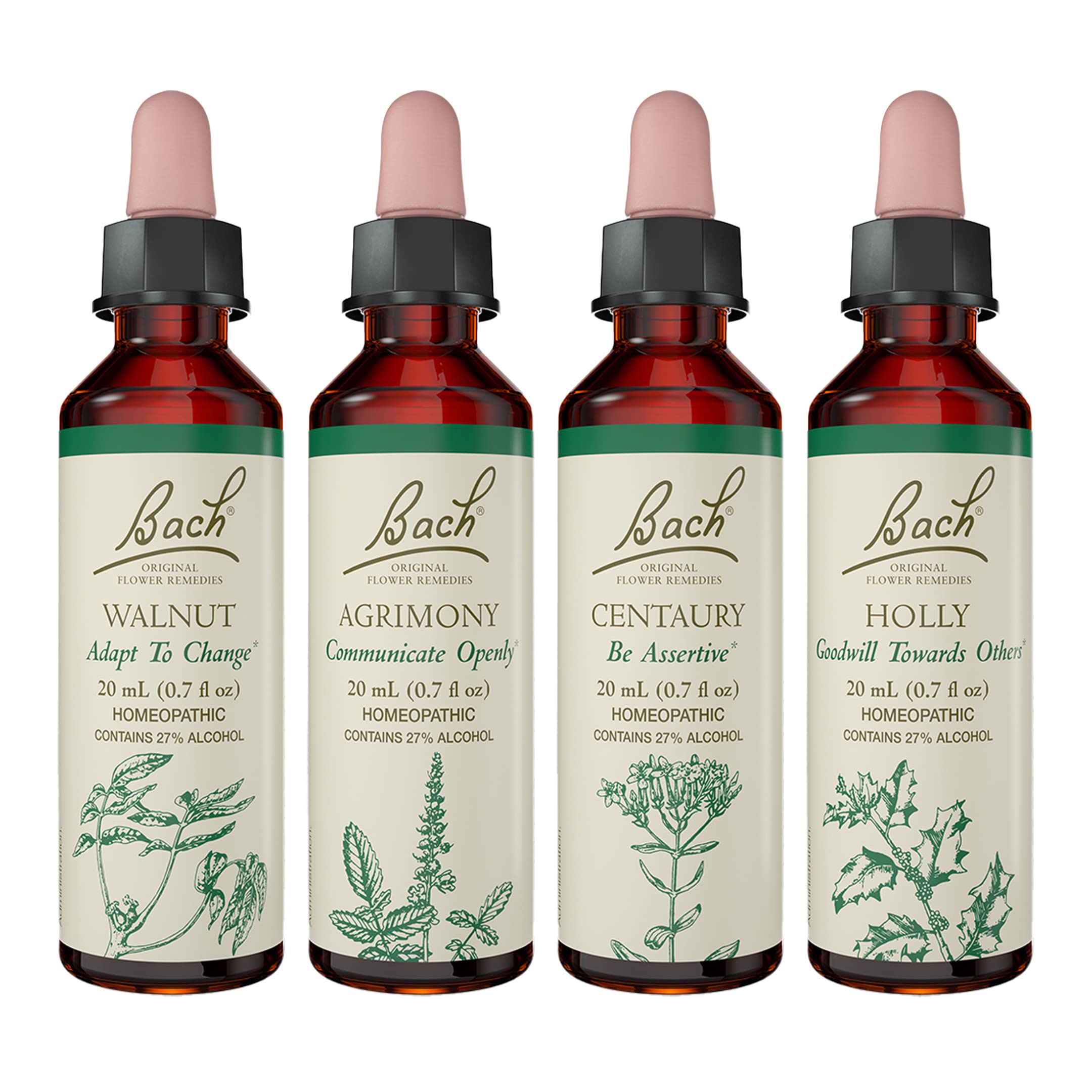 Bach Flower Remedies Holly bottle, supports generous-hearted focus and healthy boundaries.