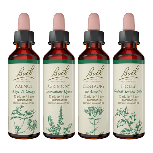 Bach Flower Remedies Holly bottle, supports generous-hearted focus and healthy boundaries.