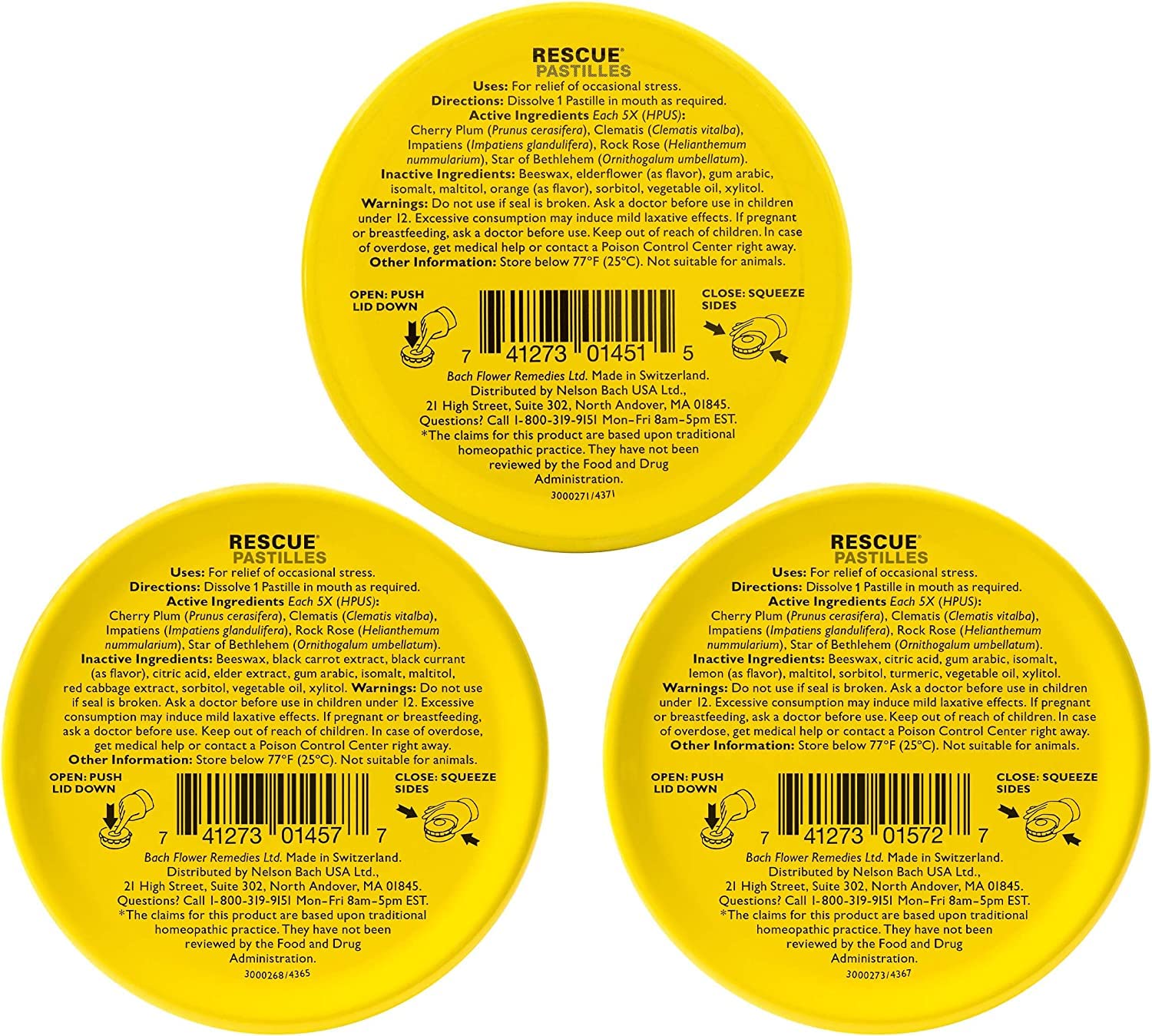 Bach Rescue Pastilles on the go usage with compact tin