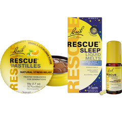 Bach Rescue Pastilles orange elderflower lozenges for quick stress relief.