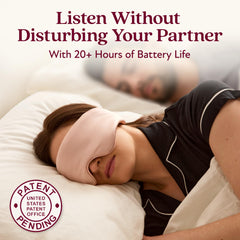 Back Bay Audio SilkSound mask featuring discreet control buttons.