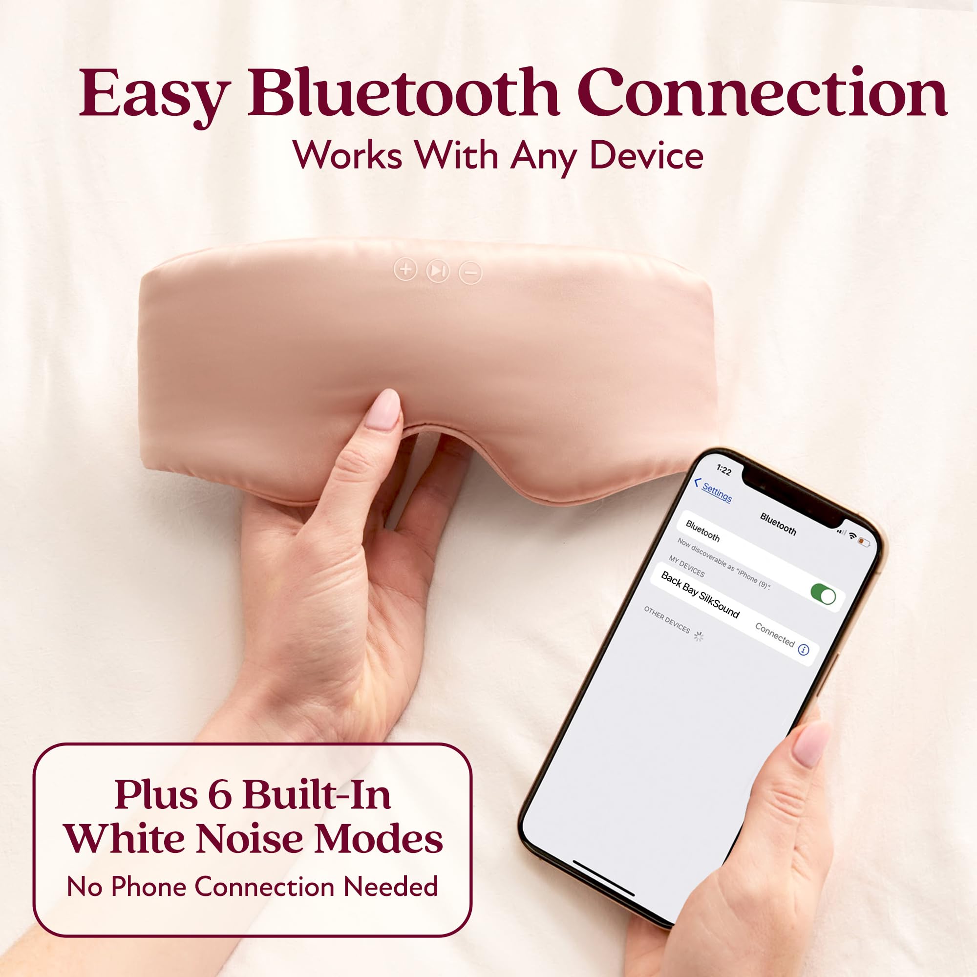 Back Bay Audio SilkSound showcases six white-noise modes for a customizable backdrop.