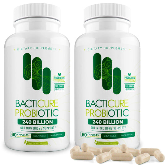 BACTERIUM PLUS Bacticure bottle showing daily digestion support