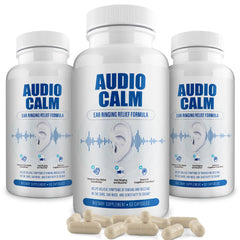 BACTICURE Audio Calm bottle supports daily tinnitus relief and a calmer morning routine.