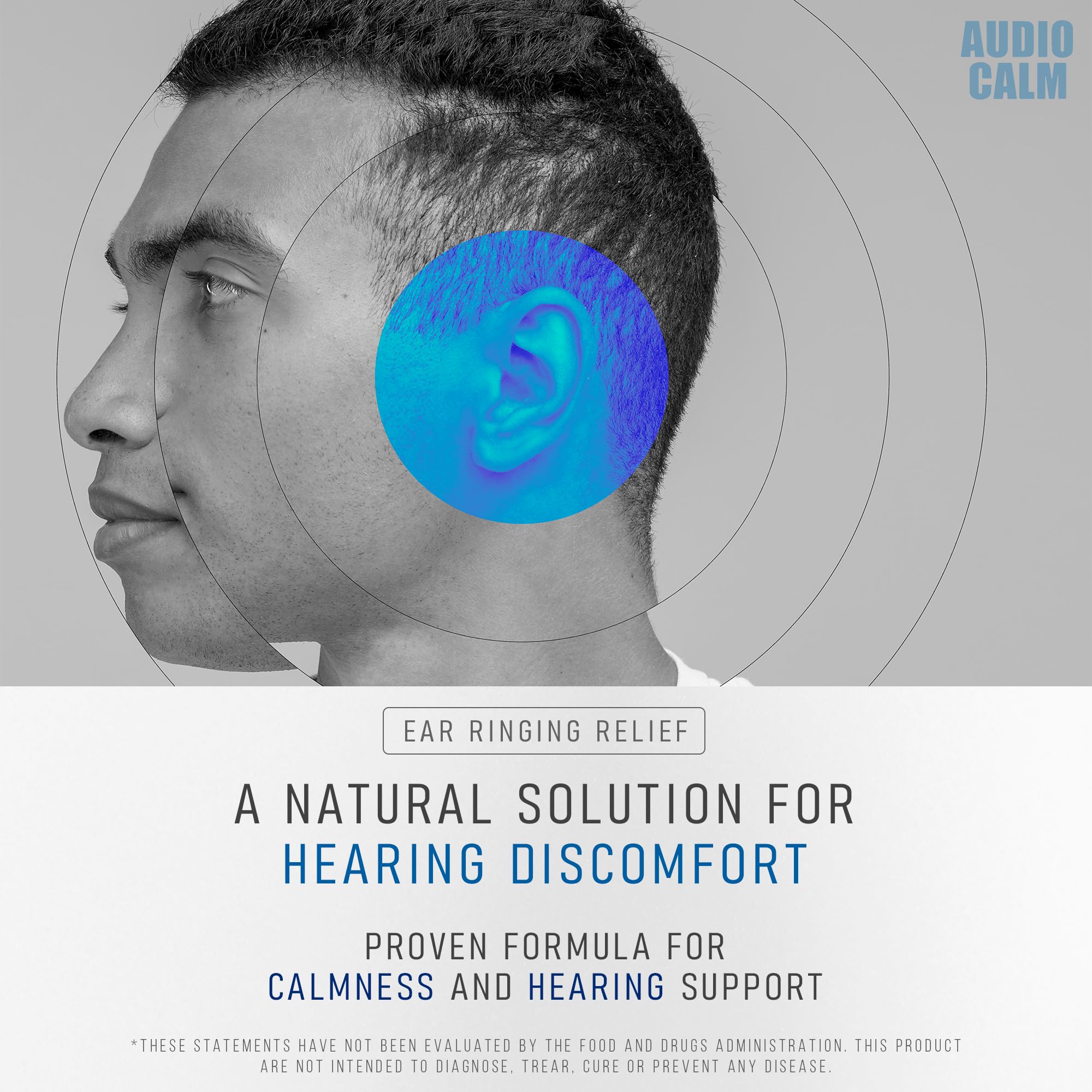BACTICURE Audio Calm instruction card provides clear usage guidance.