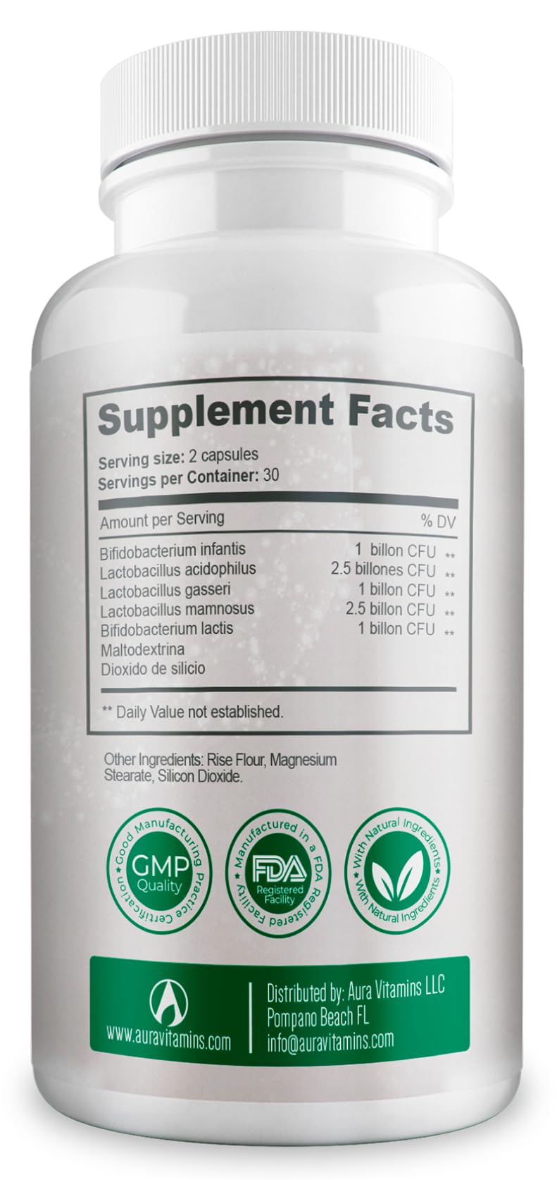 BACTICURE Bacterium Plus bottle on a desk in a calm wellness setup
