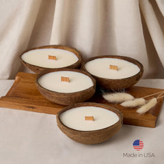 Badalyan Art glass jar candle with wooden lid enhances elegant home decor
