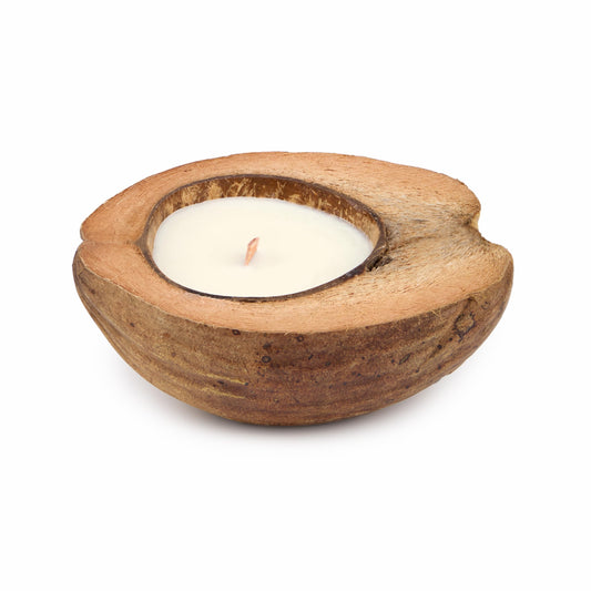 Badalyan Art Studio coconut candle with wooden wick for cozy, clean burning ambience.