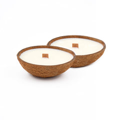 Badalyan Art Studio coconut-shell candle with coffee salted caramel aroma for cozy spaces