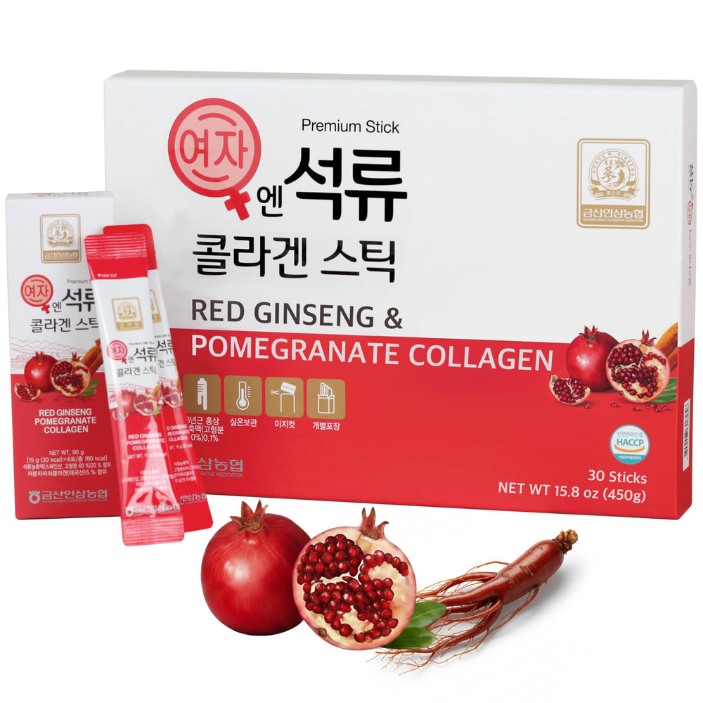 Baekje Geumsan Pomegranate Collagen Jelly Stick bottle for daily beauty support