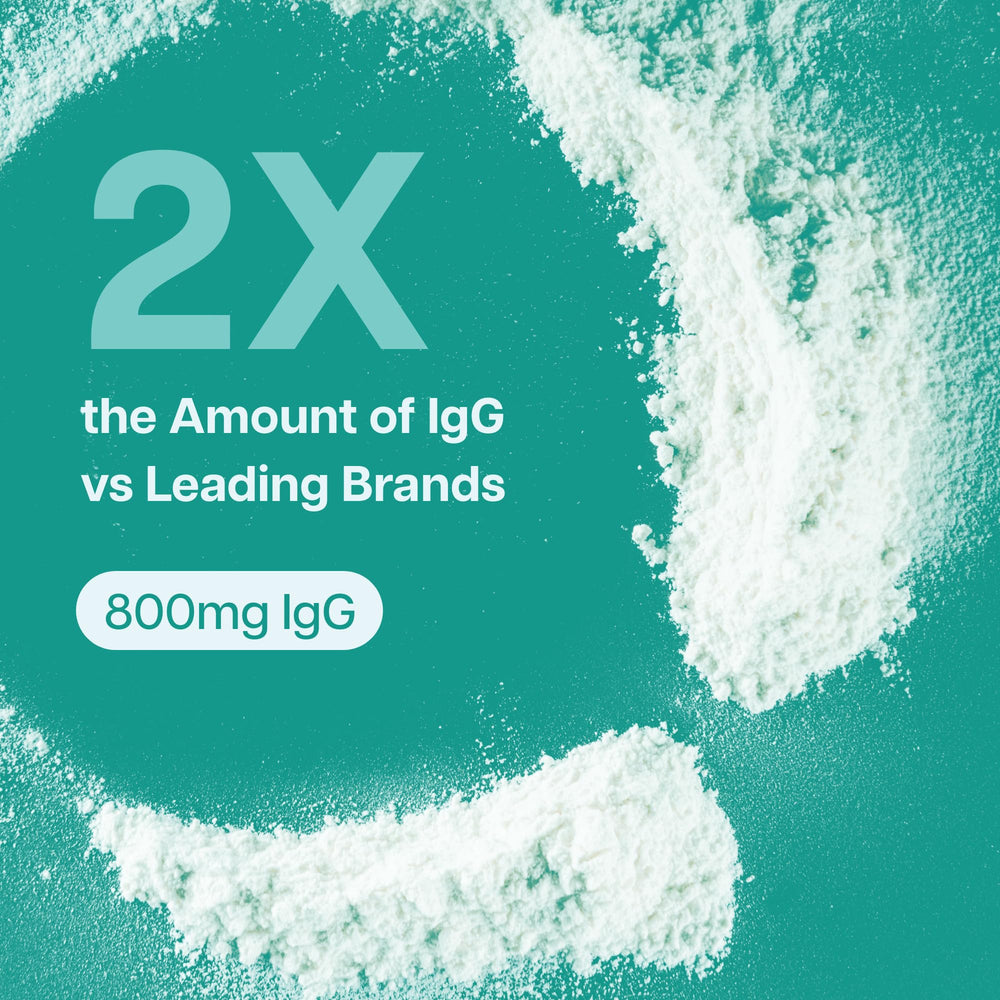 Baese Nutrition IgG immunoglobulins colostrum powder bottle highlights immune-support features