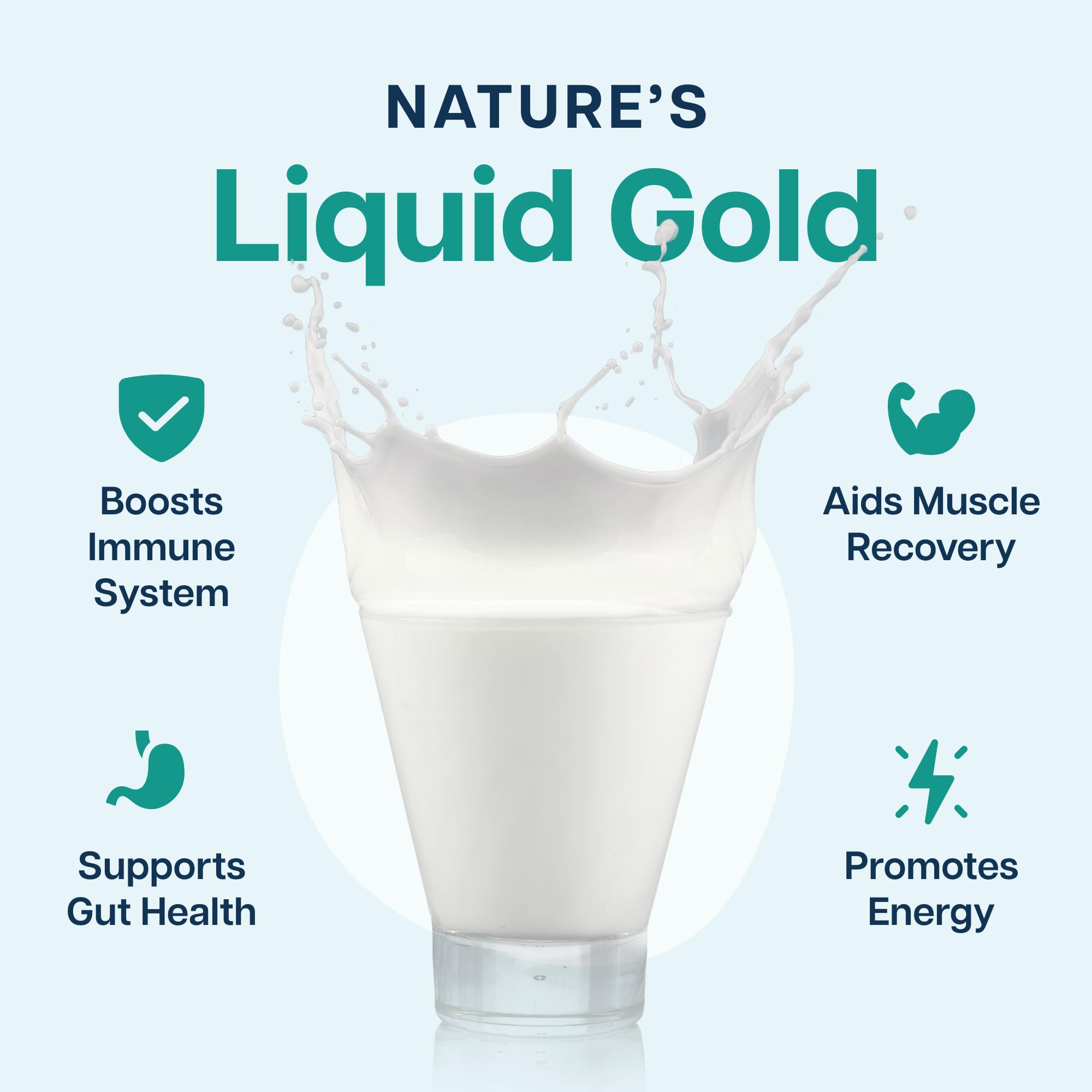 Baese Nutrition probiotics colostrum powder scoop emphasizes gut health support
