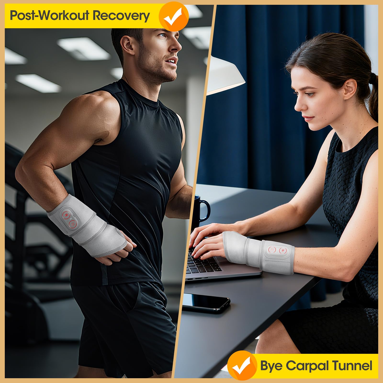 BAISEMAIN carpal-tunnel-relief-wrist-pad delivers gentle warmth for typing comfort