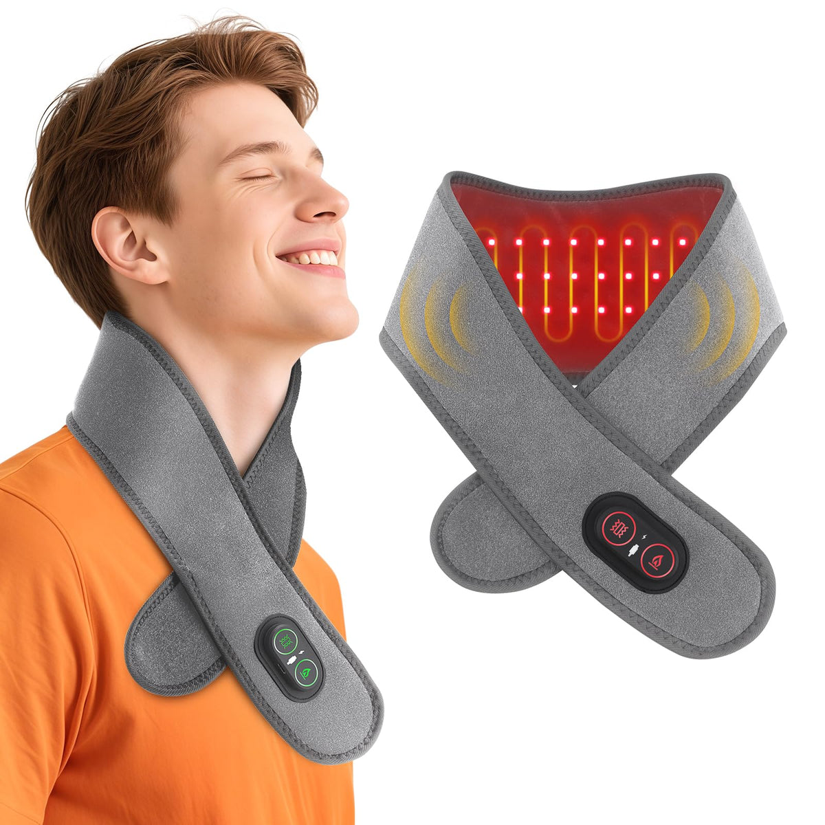 BAISEMAIN cordless neck heating pad worn around the neck for cozy warmth