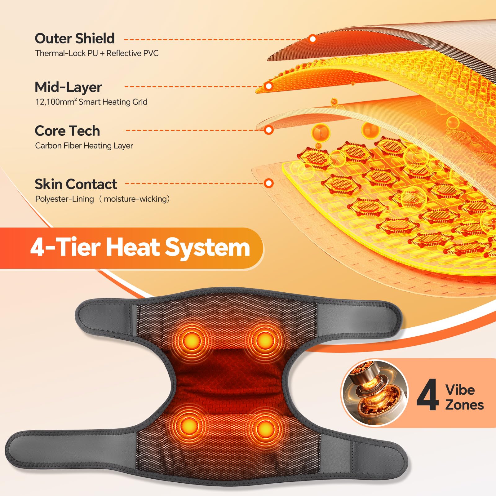 BAISEMAIN ergonomic knee massager providing stable support for daily use and comfort.
