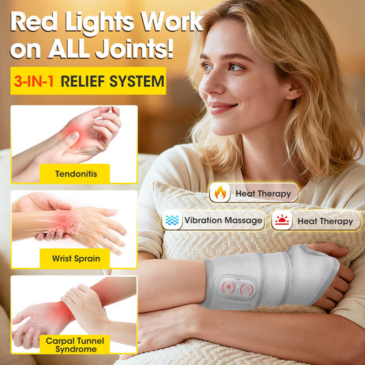 BAISEMAIN wrist massager heat and vibration with adjustable settings for targeted comfort