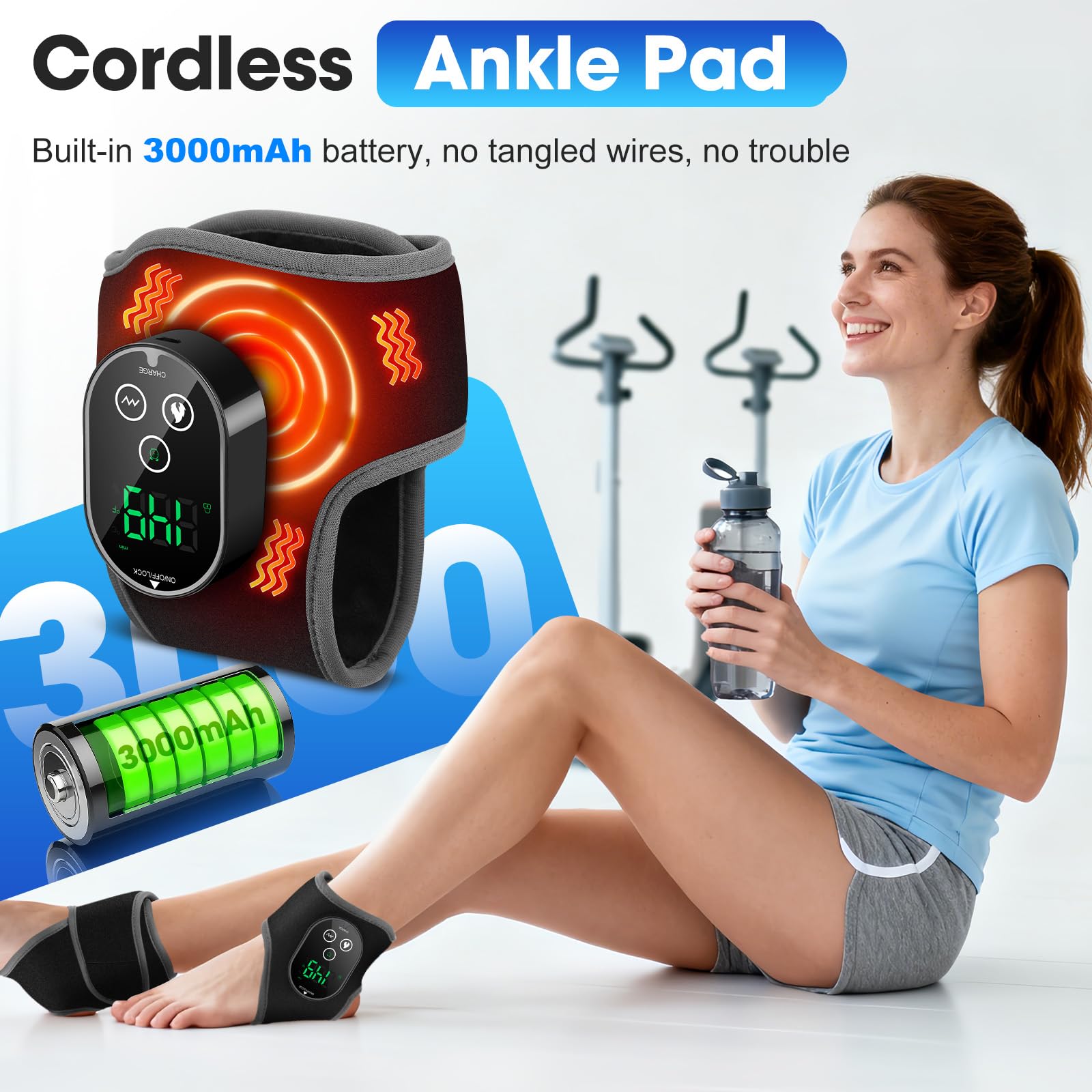 BAISEMAIN foot massager control panel with simple heat and vibration settings.