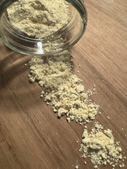 Lions mane slices in a kitchen setup by Baja North Mercantile
