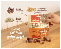 BakPak gummy close-up with vegan and gluten-free symbols