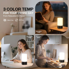 Bakzon lamp provides four brightness levels for personalized lighting.