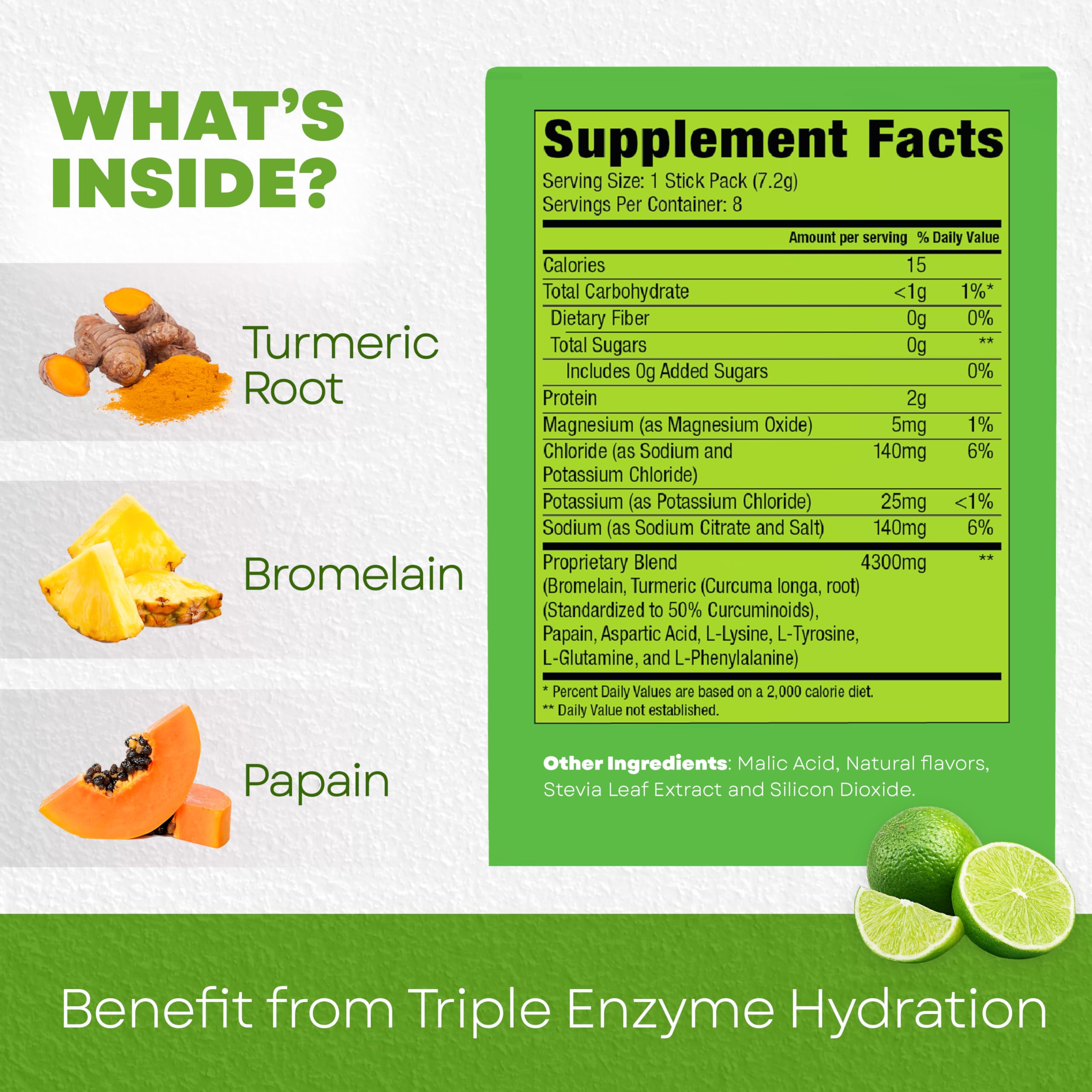 Bala Enzyme electrolyte packets with turmeric for on-the-go hydration.