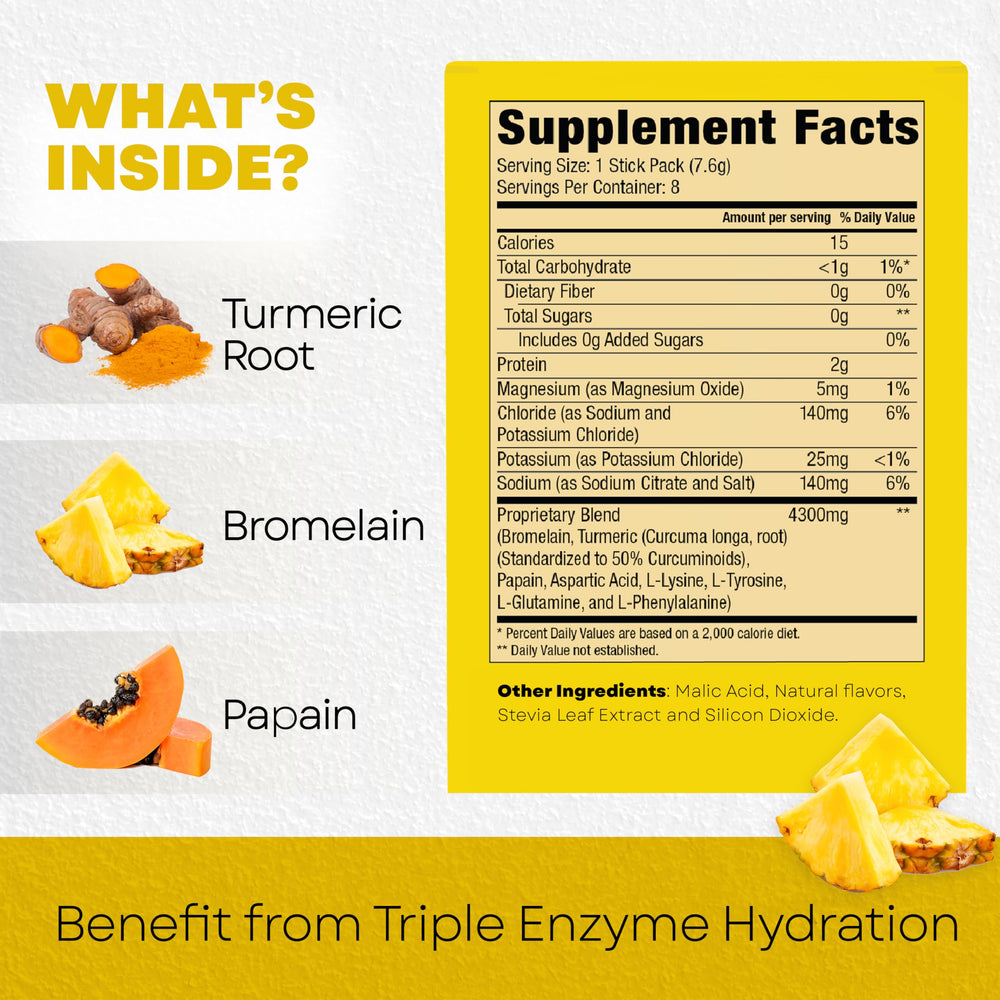 BALA Enzyme Hydration pineapple packets offer sugar-free hydration on the go