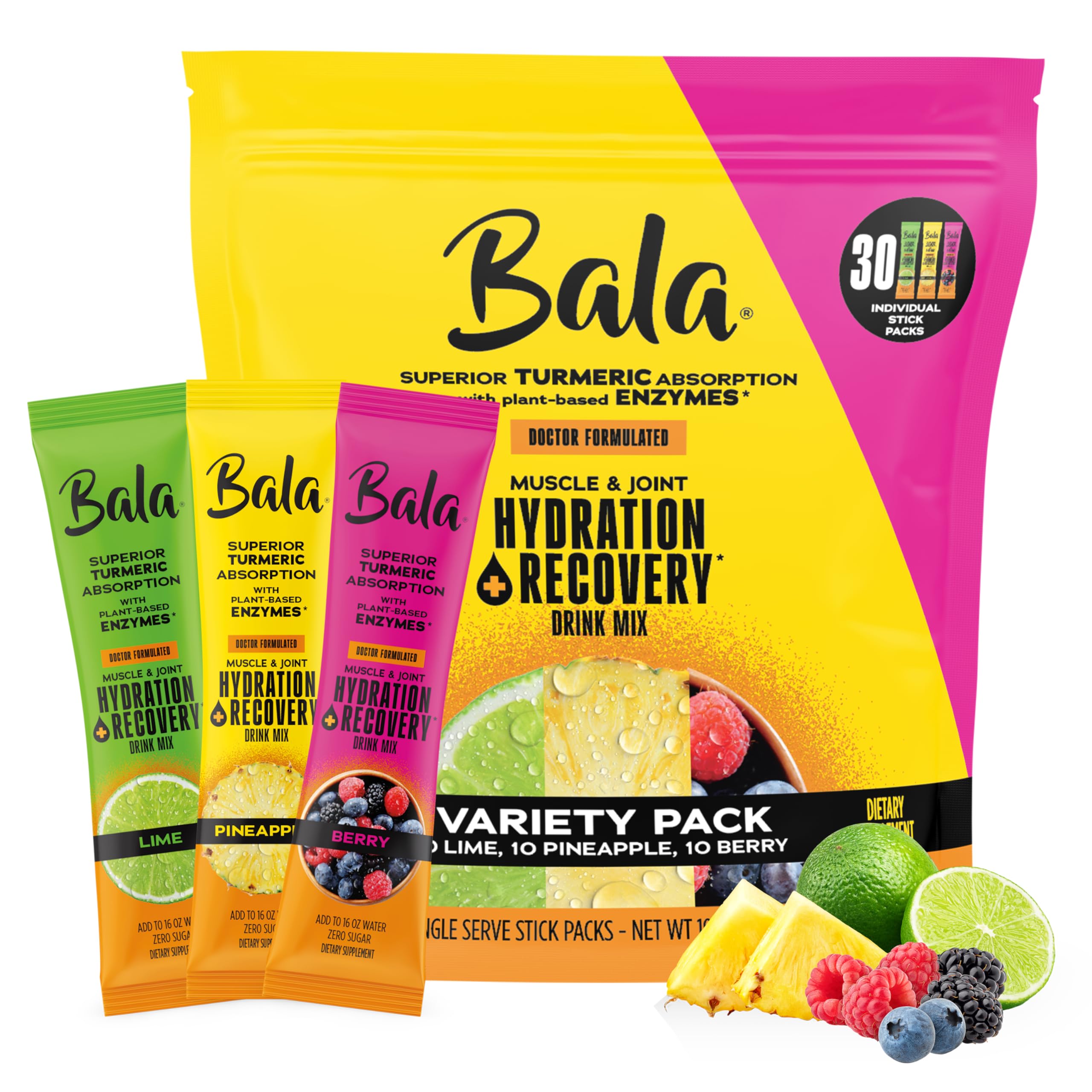 BALA Total Body Wellness Pineapple stick dissolves quickly for refreshing hydration