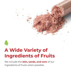 Balance of Nature Fruits supplement being poured into a glass or smoothie