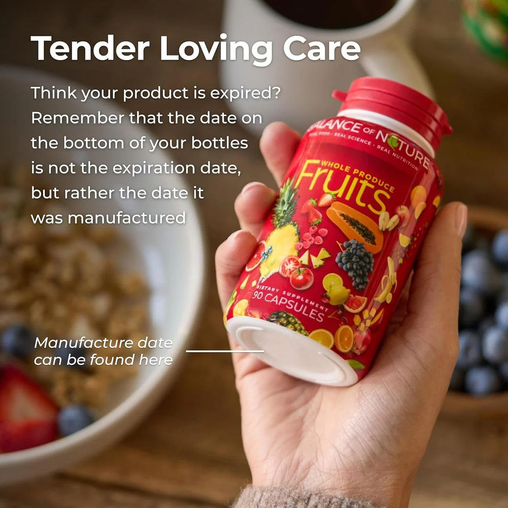 Balance of Nature Fruits supplement spoon with powder ready to mix