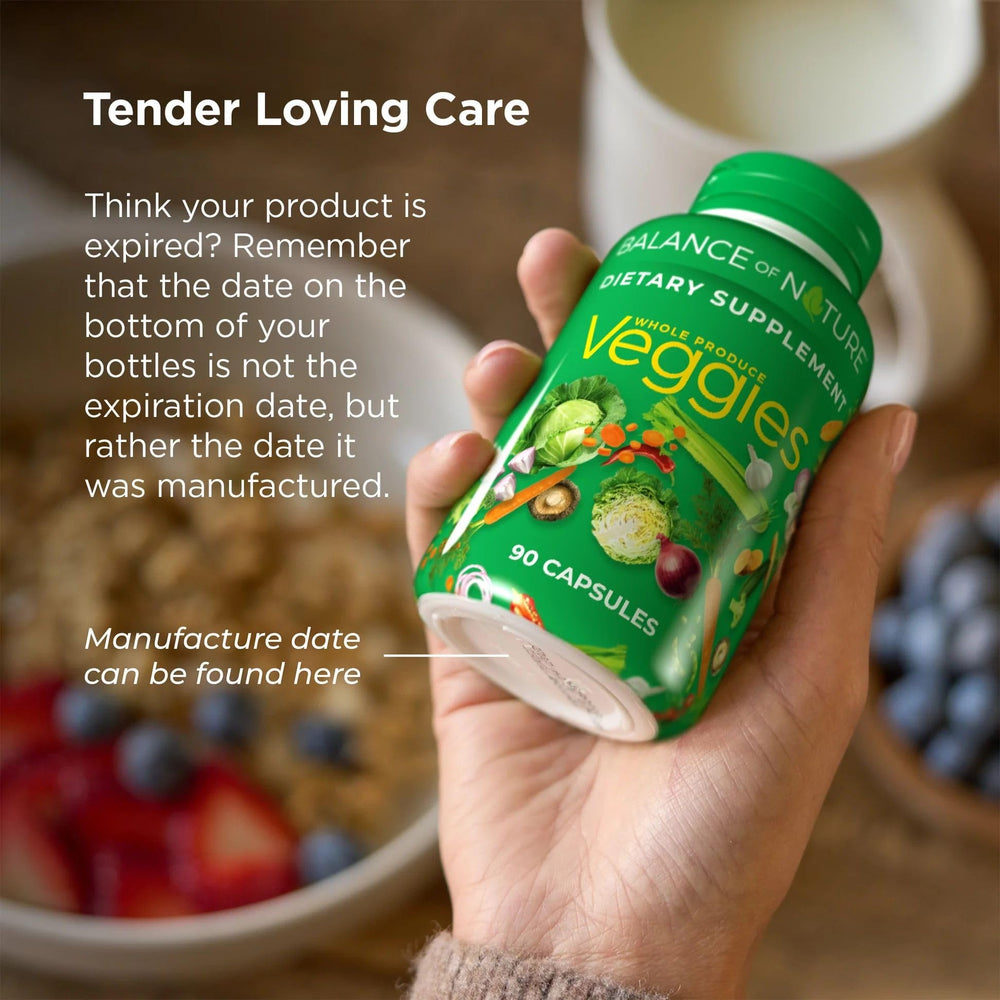 Balance of Nature gluten-free vegan icons on product packaging.