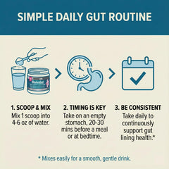 Balance ONE ingredient card highlights slippery elm, DGL licorice, and aloe vera