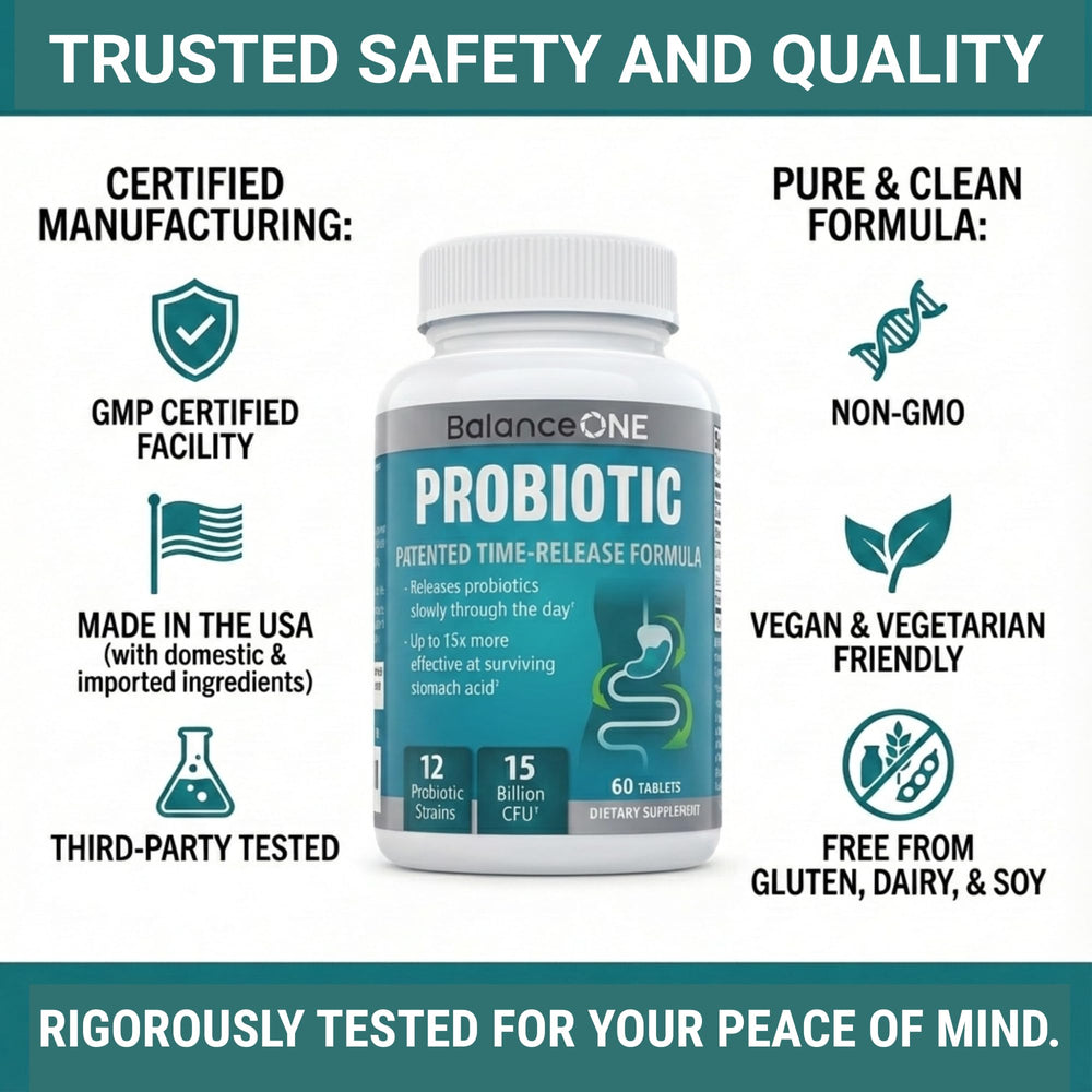 Lifestyle scene of Balance ONE being used in daily routine for digestive balance