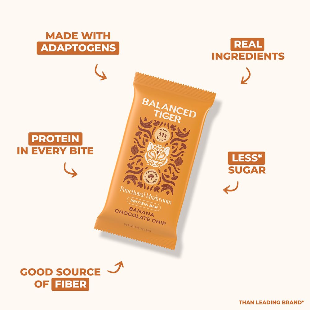 Balanced Tiger full-dose lions mane bar cut-open — shows mushroom blend